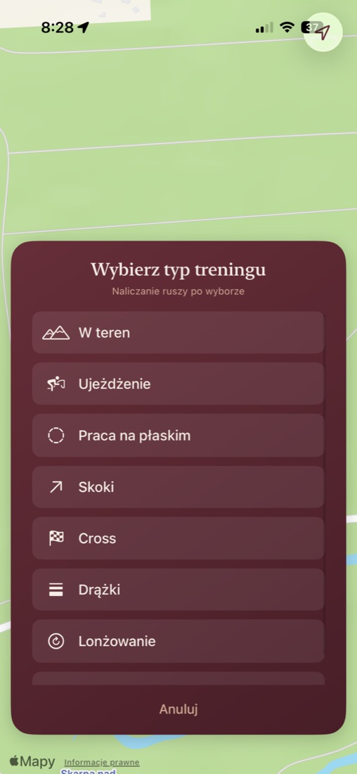 Wybór typu treningu przed jazdą